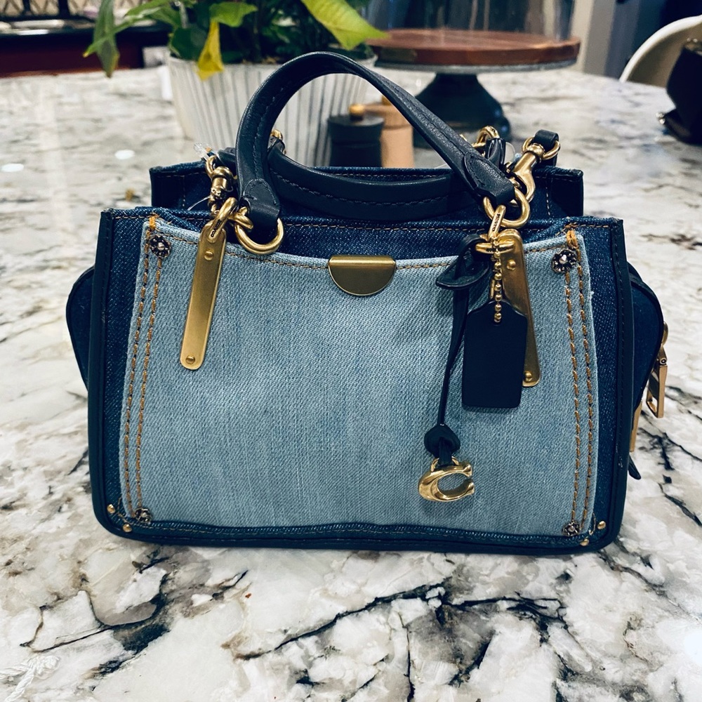 Coach Denim Colorblock Dreamer 21 Mini Satchel
